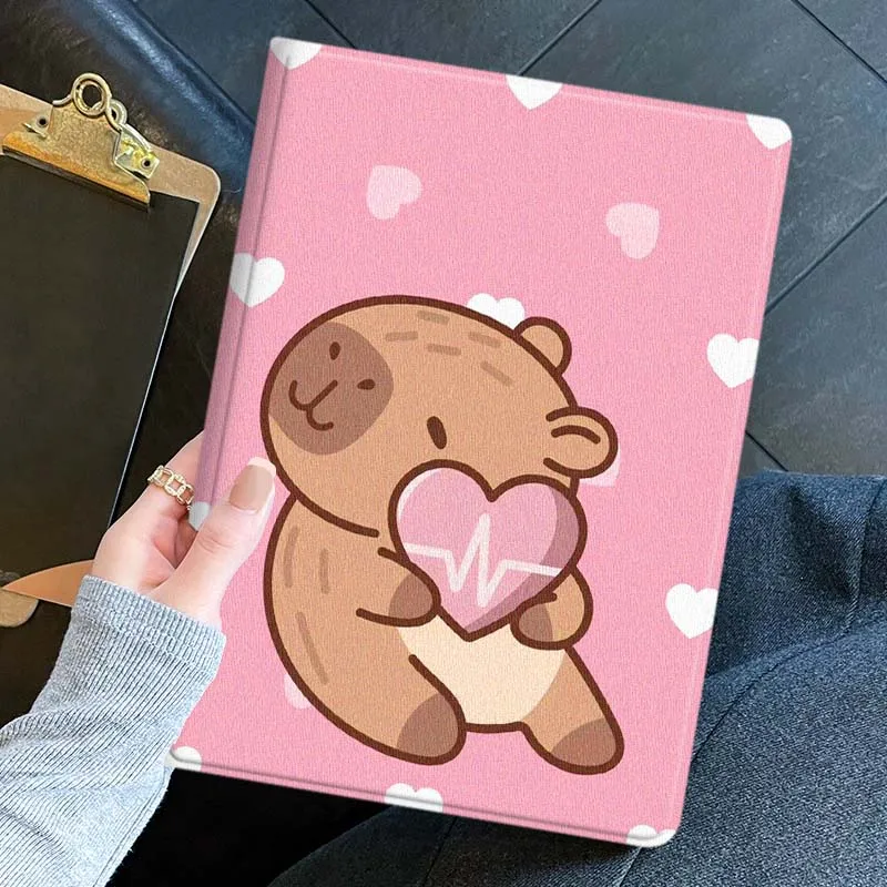 Cartoon Heart Capybara Soft For Huawei Honor Pad 9 8 7 6 V9 V8 V7 X9 X8 X7 GT2 GT 3 5 10  Pro Inch Tablet Case