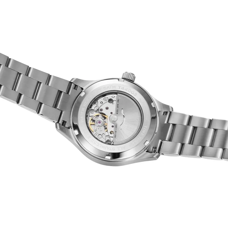 TIME TOKEN Jam Tangan Pria Baja Tahan Karat Bertekstur Gurun 40Mm Jam Tangan Pergerakan Dial Pasir 3D Tahan Air 50M