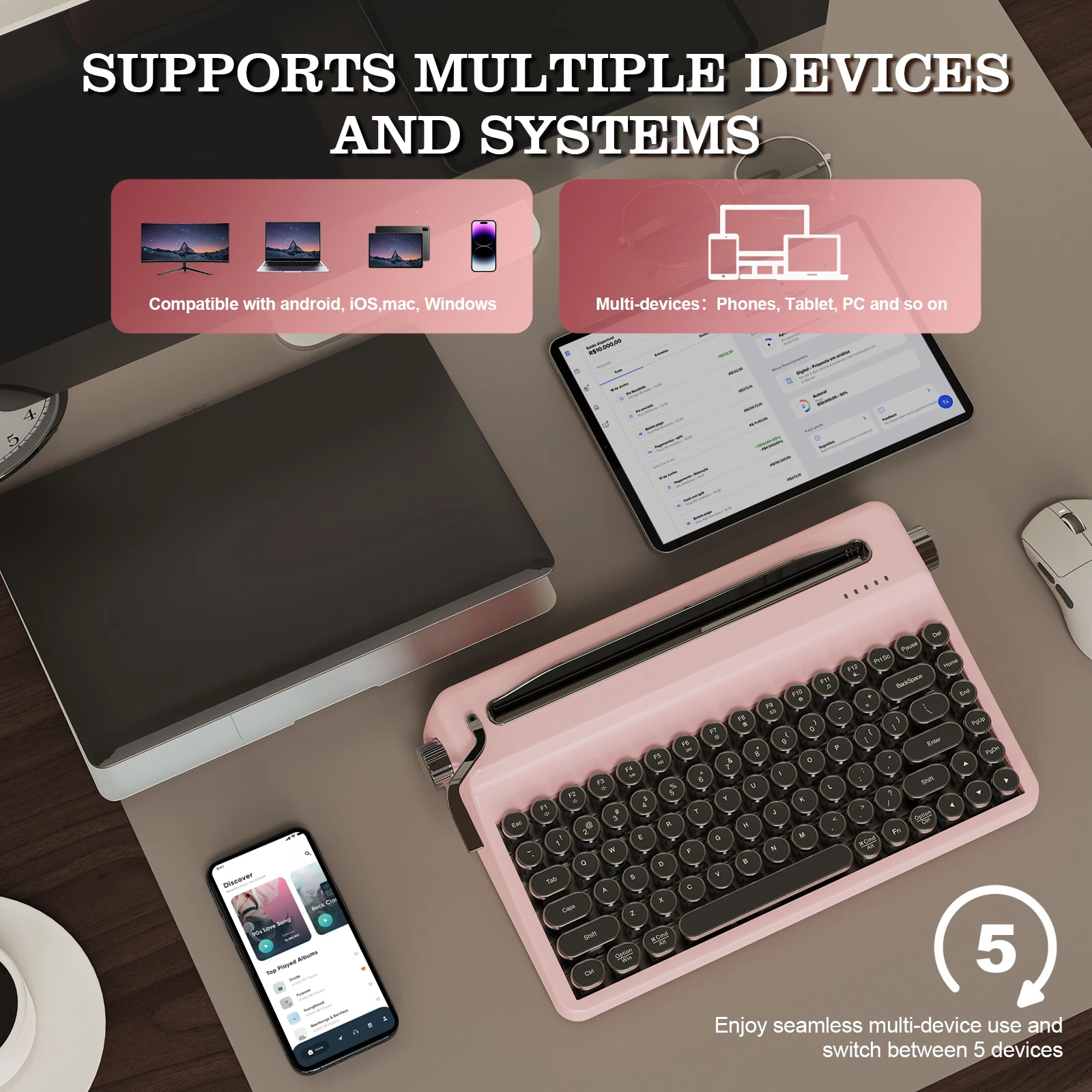 YUNZII QL75 Wireless Typewrite - đánh giá và giá Retro Gaming Mac