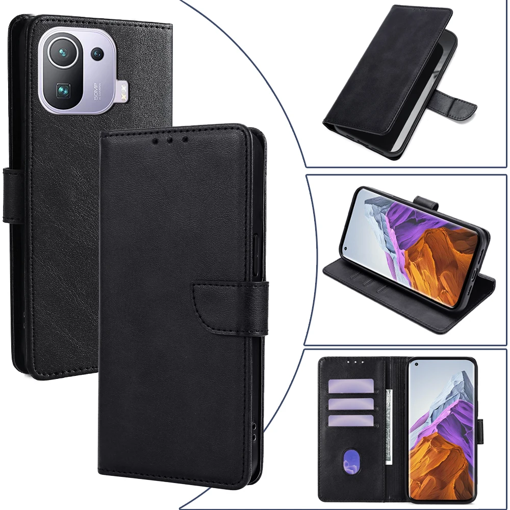 

GEFENIS Magnet Buckle Mobile Phone Case For Xiaomi 11T 11X 11 Pro Ultra 11 Lite 5G NE 11i Leather Flip Wallet Case For Mi 11 Car