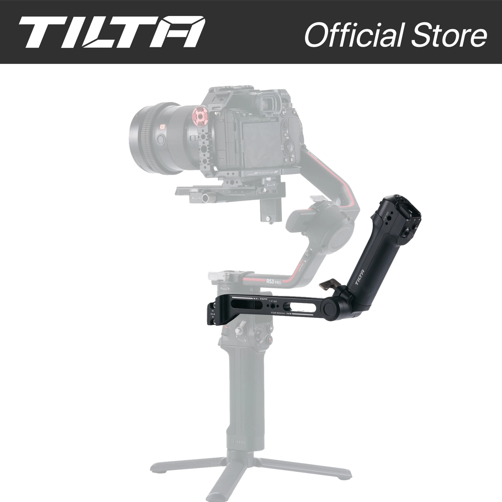 TILTA TGA-LRH Lightweight Rear Operating Control Handle for DJI Ronin RS2 RS3 PRO Cold Shoe 1/4