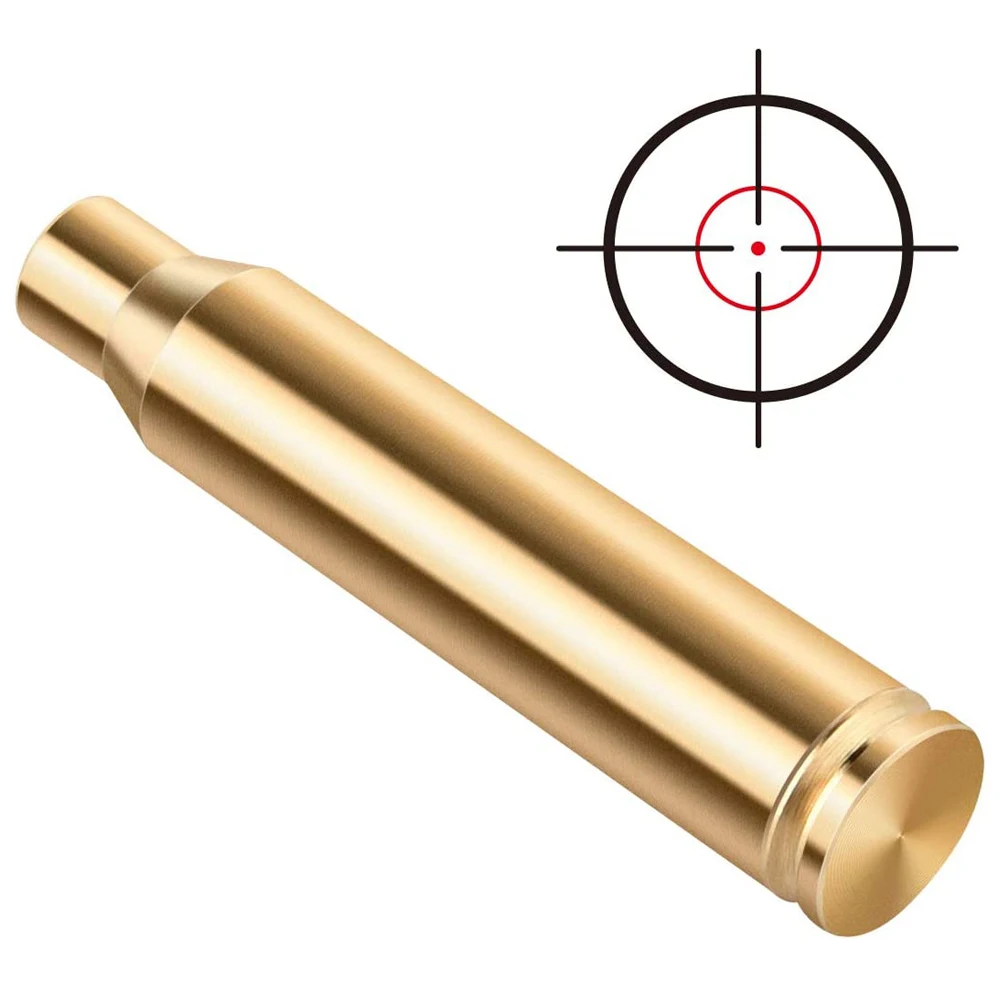 Red Dot Laser Brass Boresighter CAL .223/5.56/9mm/308/7.62/.45/30-06 Cartridge Boresight for Rifle Scope Hunting Gun Accessories