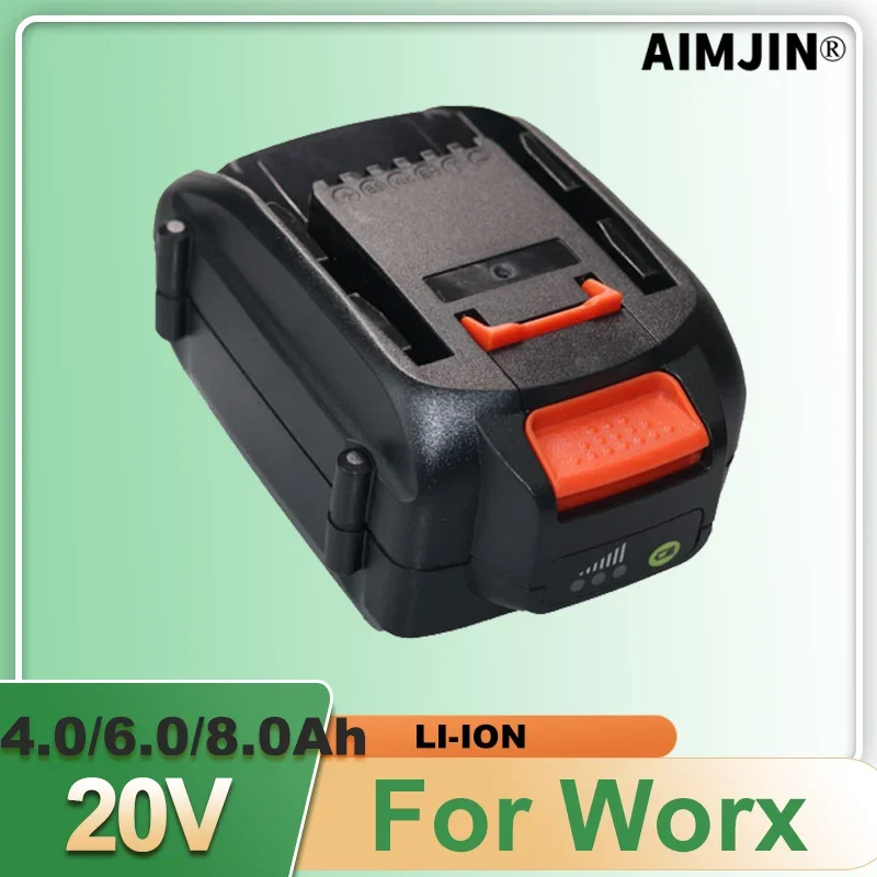 

20V 4000/6000/8000mAh Lithium-Ion Large-Capacity Battery Suitable for WORX Power Tool WORX Replacement Battery