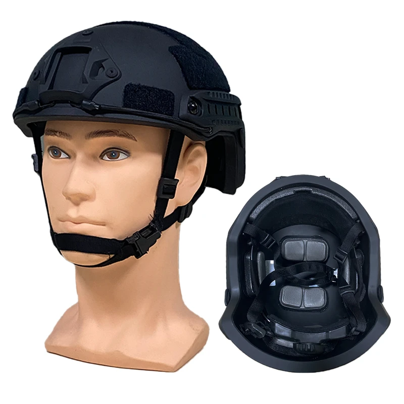 ACH high shear tactical ballistic helmet, PE bulletproof cover, quick suspension pad, NIJ IIIA