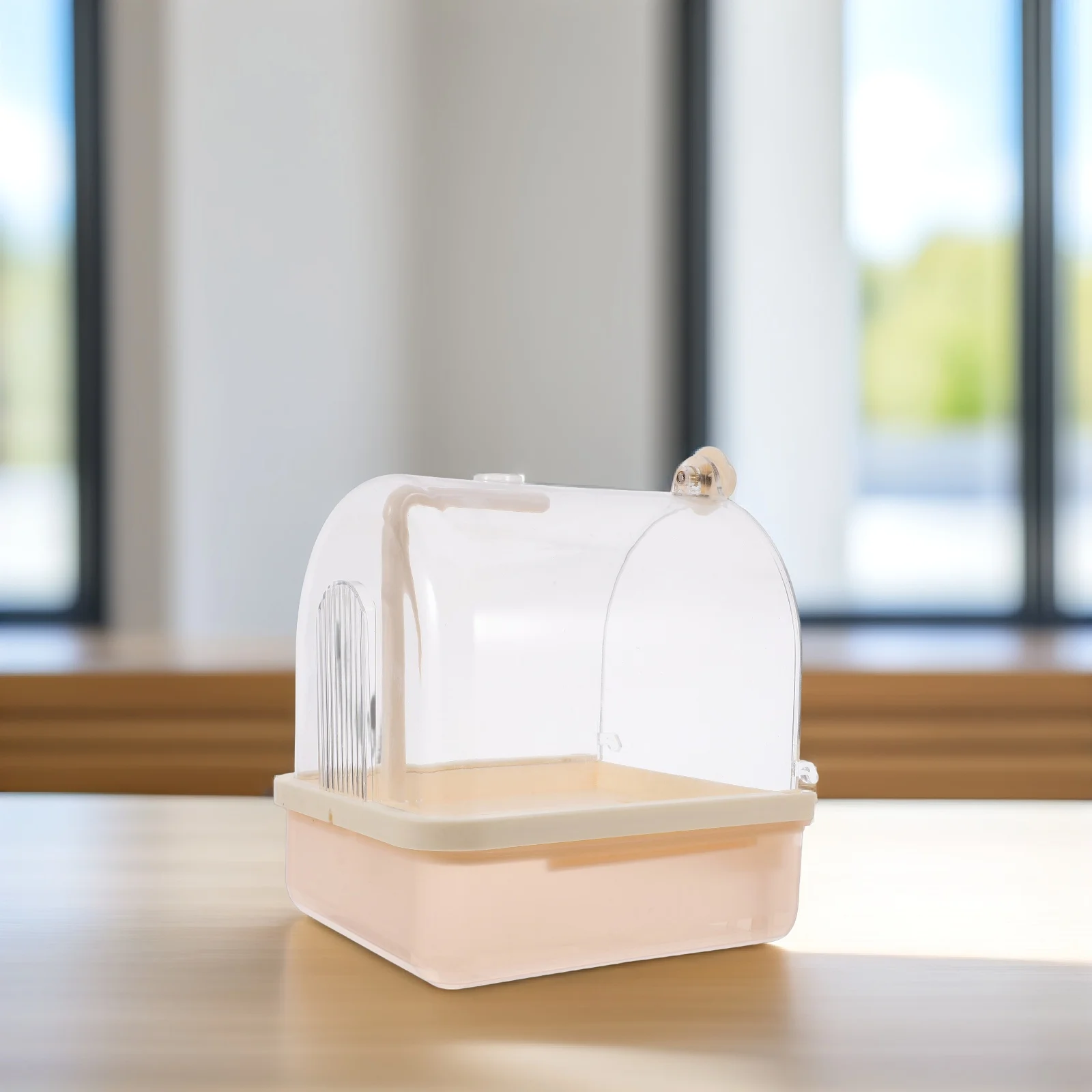 

1PC Automatic Parrot Bath Tub 180° Rotating Spray Bird Cage Bathing Box for Cockatiel Parakeet Hanging Shower Bathtub for Cage