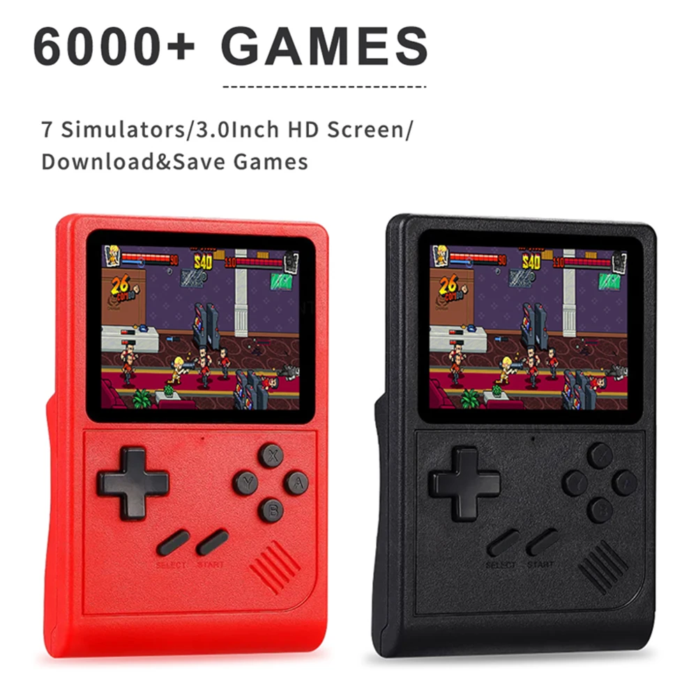 GB300 Handheld Game Console Built-in 8G 3.0 Inch Screen Handheld Game Players 6000+ Games AV Output 800mAh Gifts for Boys Girls