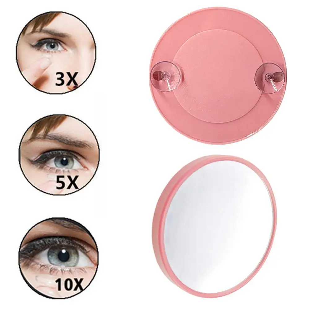 Magnification Round Mirror With Suction Cup Blackhead Magnifying Mirror For Bathroom Portable Makeup Mirror 2x/5x/10x/15x A2X9