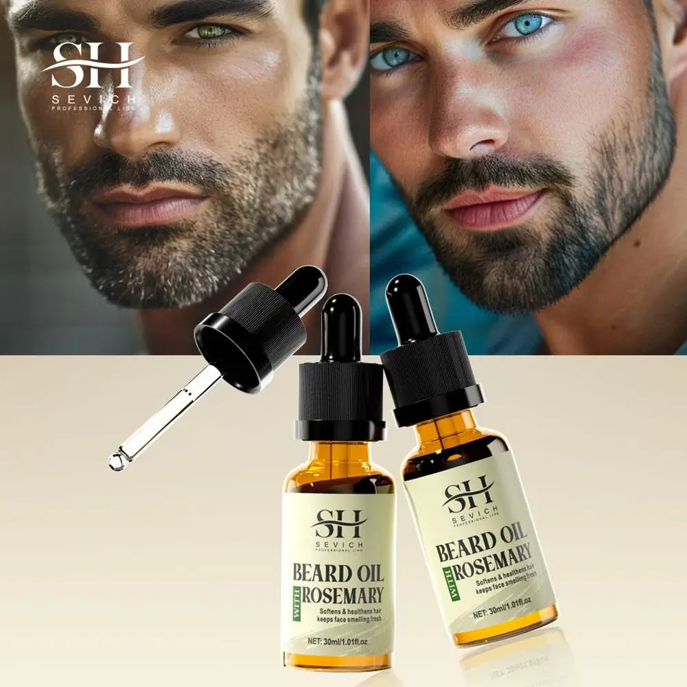 Olio per la crescita della barba per gli uomini prodotto per il trattamento essenziale della perdita dei capelli per la crescita rapida della barba Sevich cura della barba 30ml