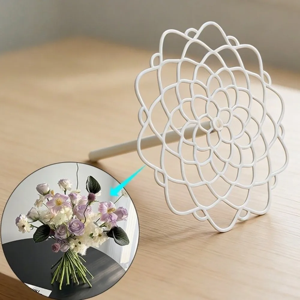 2SET Plastic Spiral Ikebana Stem Holder Professional Decorative Bouquet Floral Arranger Holder Convenient Flower Vase Holder