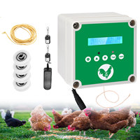 Automatic Chicken Coop Door Openers Controller LCD Screen Timer Light Sensor Solar Battery Power Poultry Flap Pull Gravity 3KG