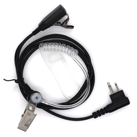 2 Pin PTT MIC Headset Covert Acoustic Tube In-ear Earpiece For Motorola CP200 CP185 EP450 CP040 HTY Headset CB Radio Accessories