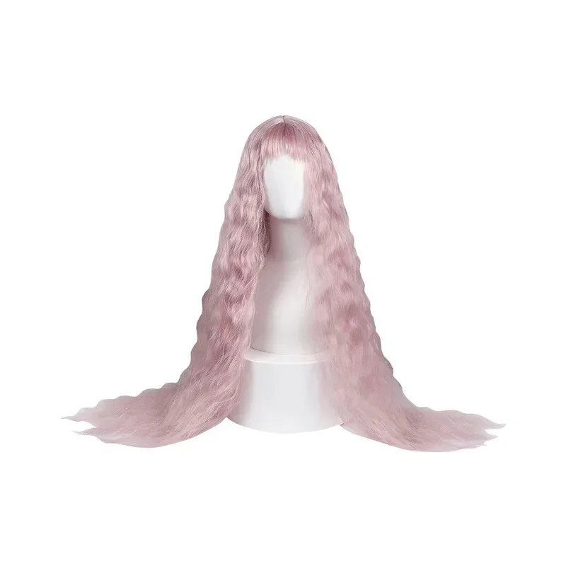 Qq 123IN STOCK Anime NANA DokiDoki mujeres largas 100cm peluca rizada Reira Serizawa Cosplay gorra gratis Hal