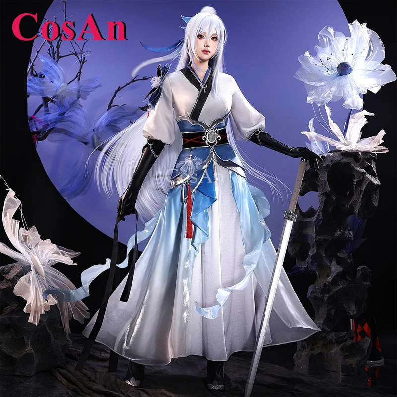 

CosAn Game Honkai: Star Rail Jingliu Cosplay Costumes Flower Rhyme Fairy Dance Combat Dress Halloween Party Role Play Clothing