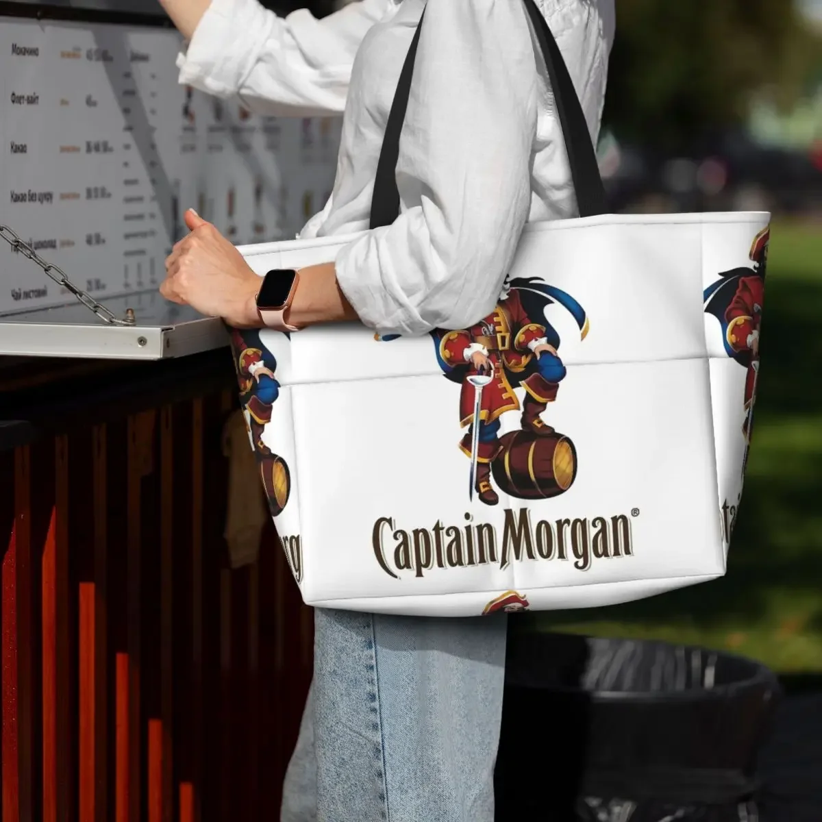 

Captain Morgan Beach Tote Bag Sport Gym Yoga Duffle Large Tote Bag Women Travel Bag Fitness bag