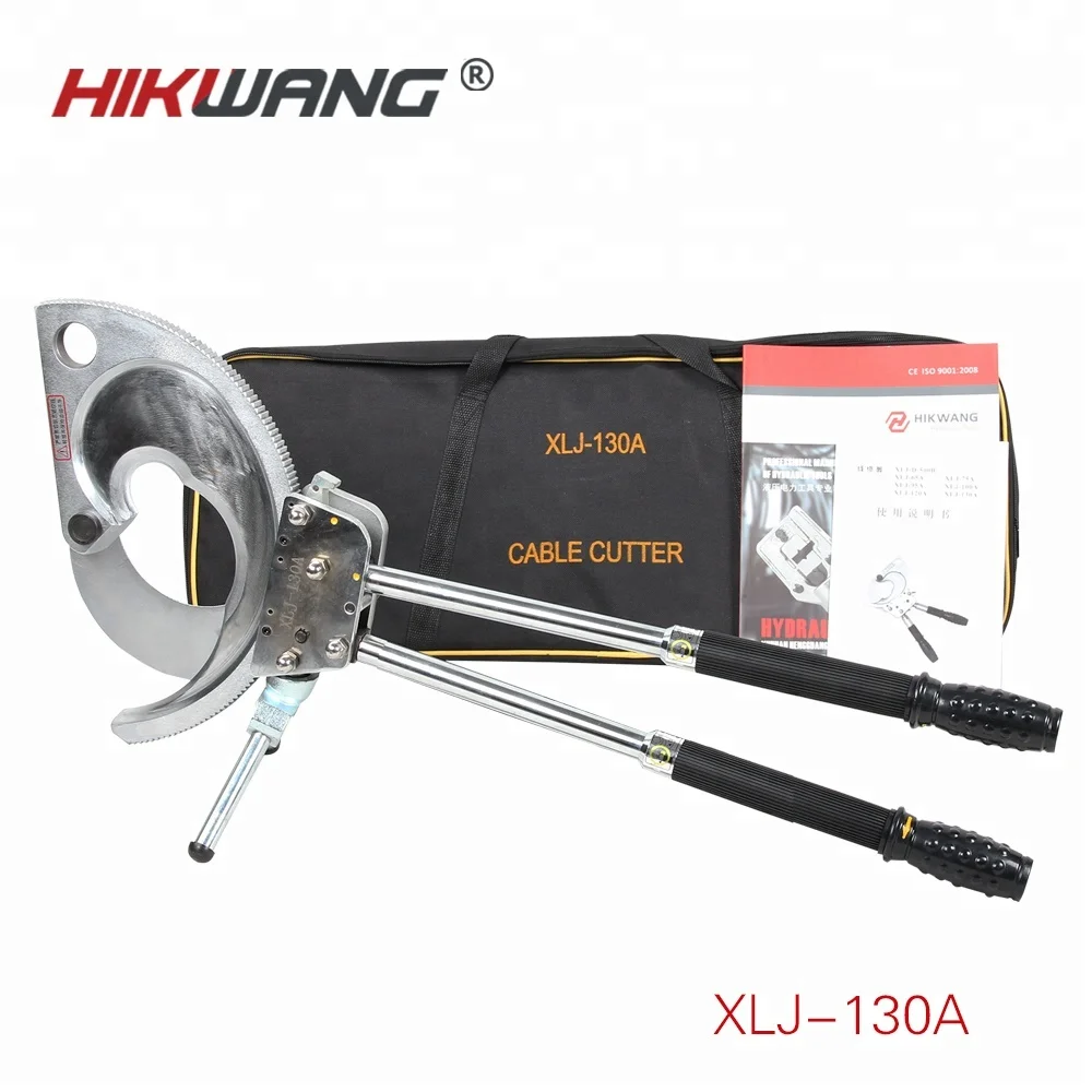 XLJ-D-500 rachet cable cutter ratchet wire cutter 500mm2 with telescopic handle hand cable cutter 30mm