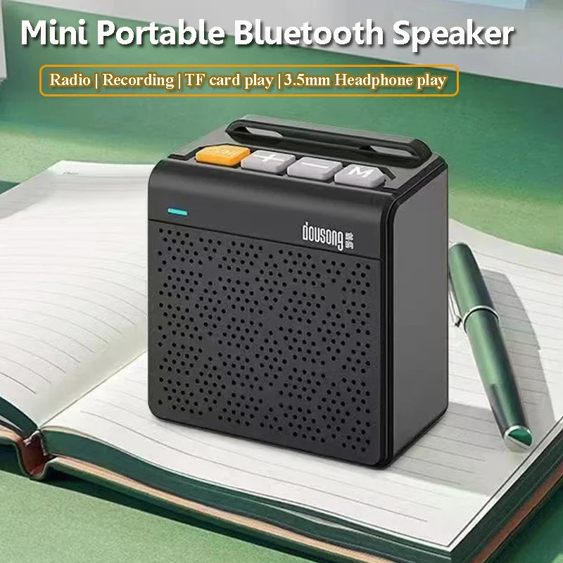 

Mini Wireless MP3 Music Player Portable Bluetooth Speaker TWS Connection Stereo Soundbar Recorder Support FM TF Card Headphones