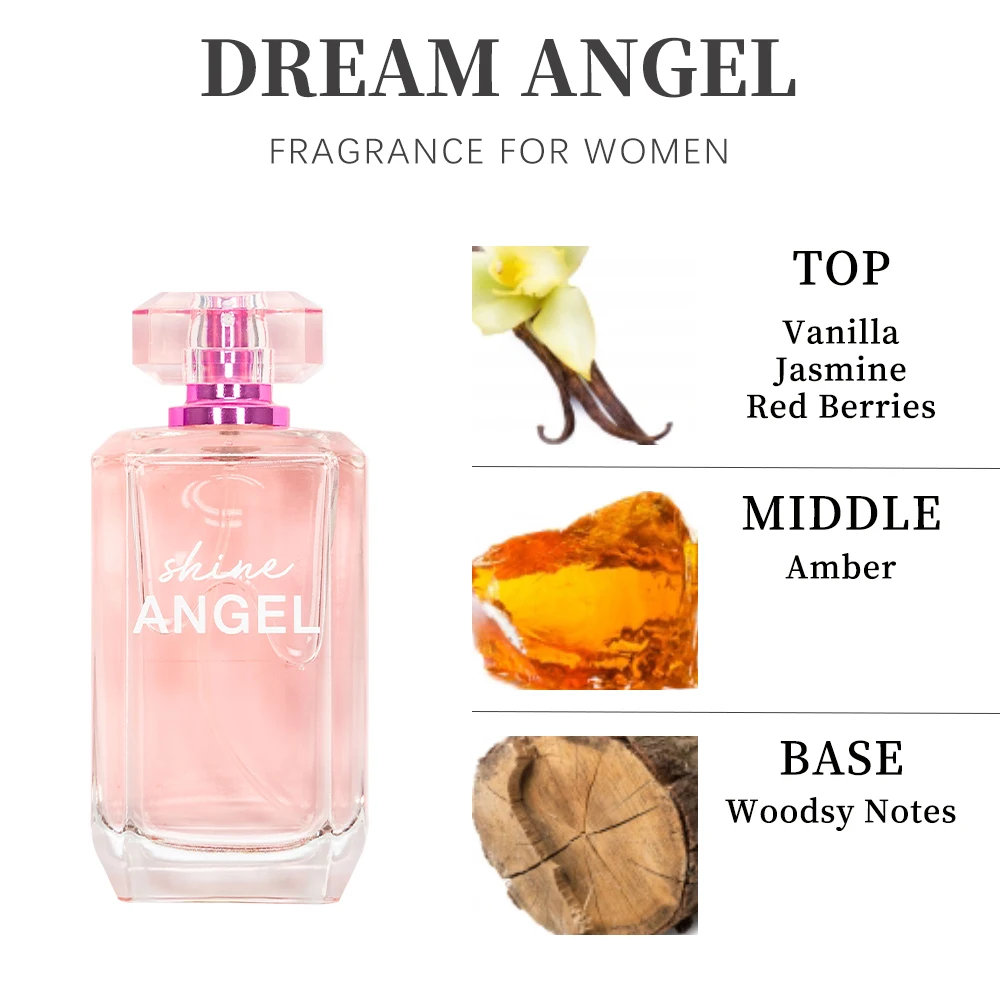 SHINE ANGEL women's EDP 3.4 once (confezione da 1) Eau de Parfum per profumo da donna di lunga durata per le donne