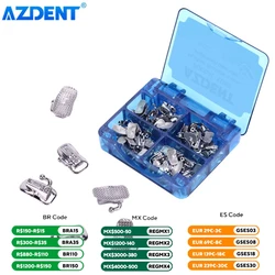 20 Sets Dental Orthodontic Buccal Tube AZDENT for Molar Teeth Mesh Base Bonding Single Tube Non Convertible Roth MBT 0.022 0.018