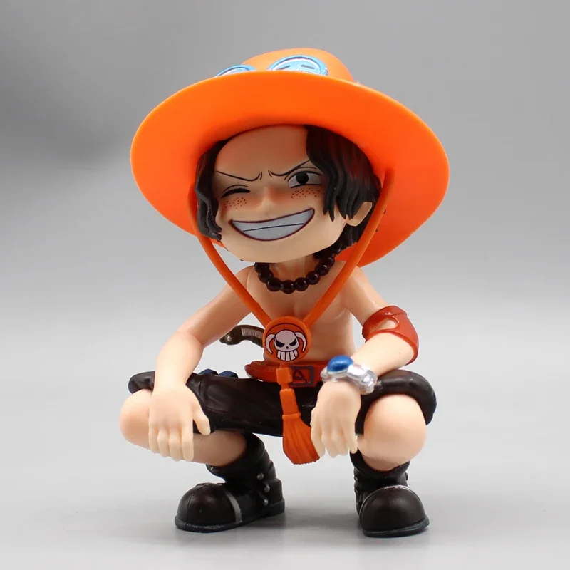 Anime One Piece Q Version Doll Ace Action Figuere Cute Yamato Figurine Gk Laughing Series Toys PVC Collectibles Figures Gift