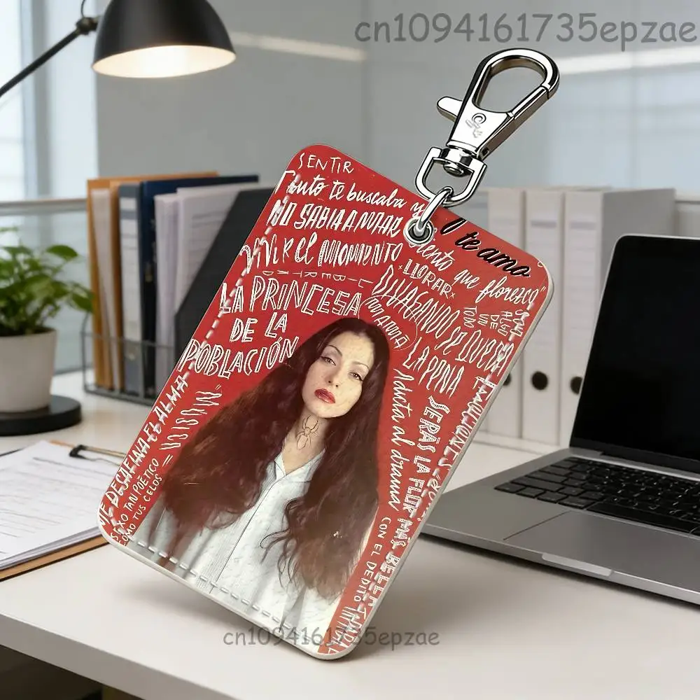 M-Mon L-Laferte Étui porte-cartes en cuir PU de qualité supérieure avec mousqueton en métal, design personnalisable pour un usage quotidien