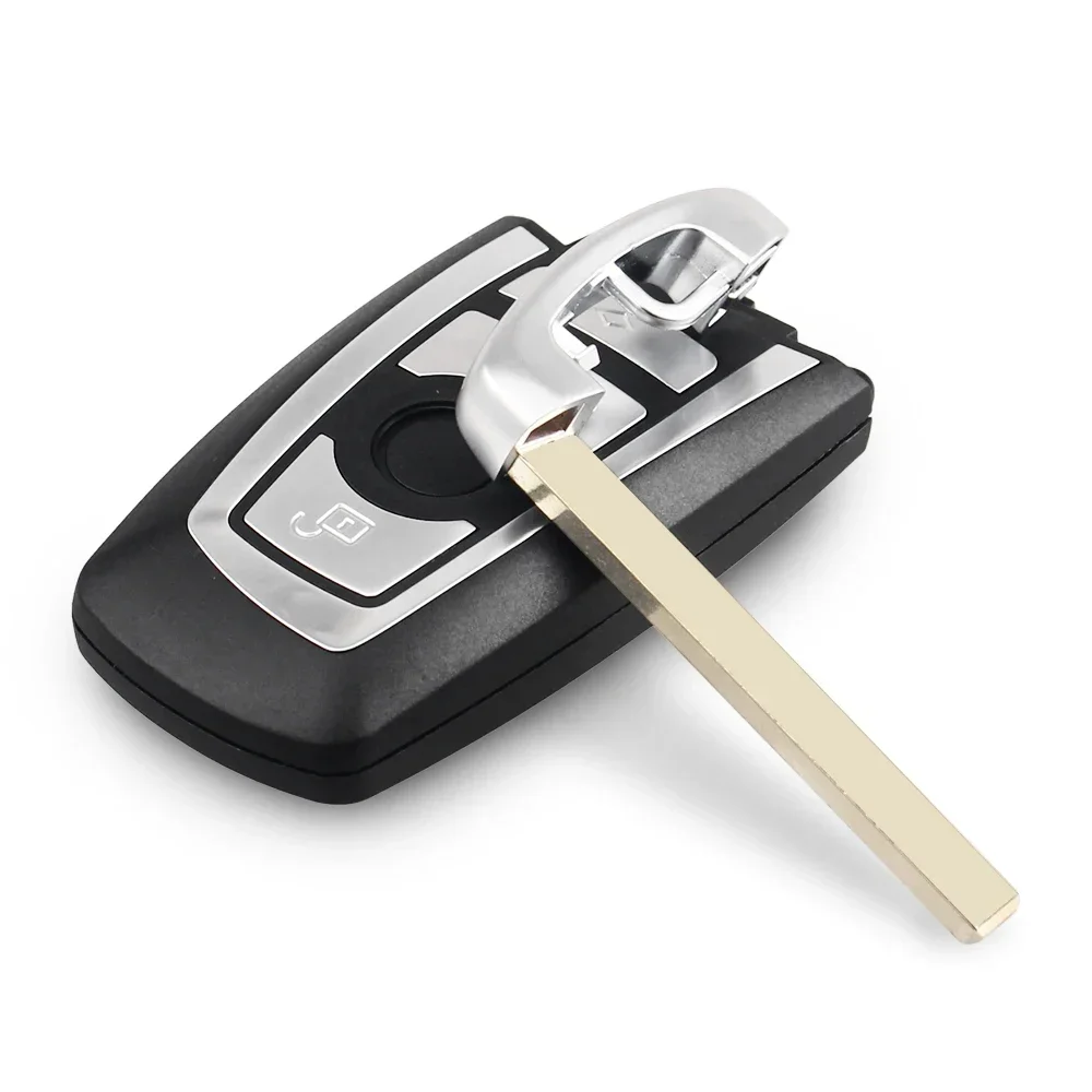 Keyyou-estojo para chave remota de carro, para bmw cas4 f 3 5 7 series, e90 e92 e93 x5 f10 f20 f30 f40, novo 5 7 series, sem corte, lâmina de chave em branco