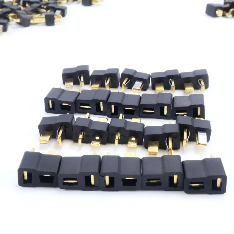 Connecteurs mâles et femelles noirs de type T, 10 /20 paires, pour batterie au lithium RC, véhicule aérien sans pilote, avion, voiture, bateau