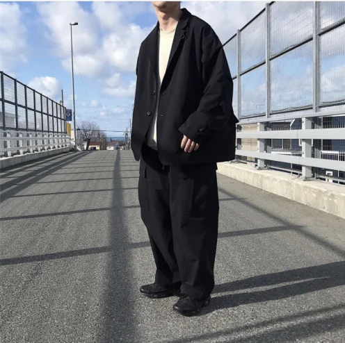 

Свободный повседневный мужской костюм Jaet y Ootd Long Valley Produced 2ss Youth Faion Осенний сезон Цвет на молнии
