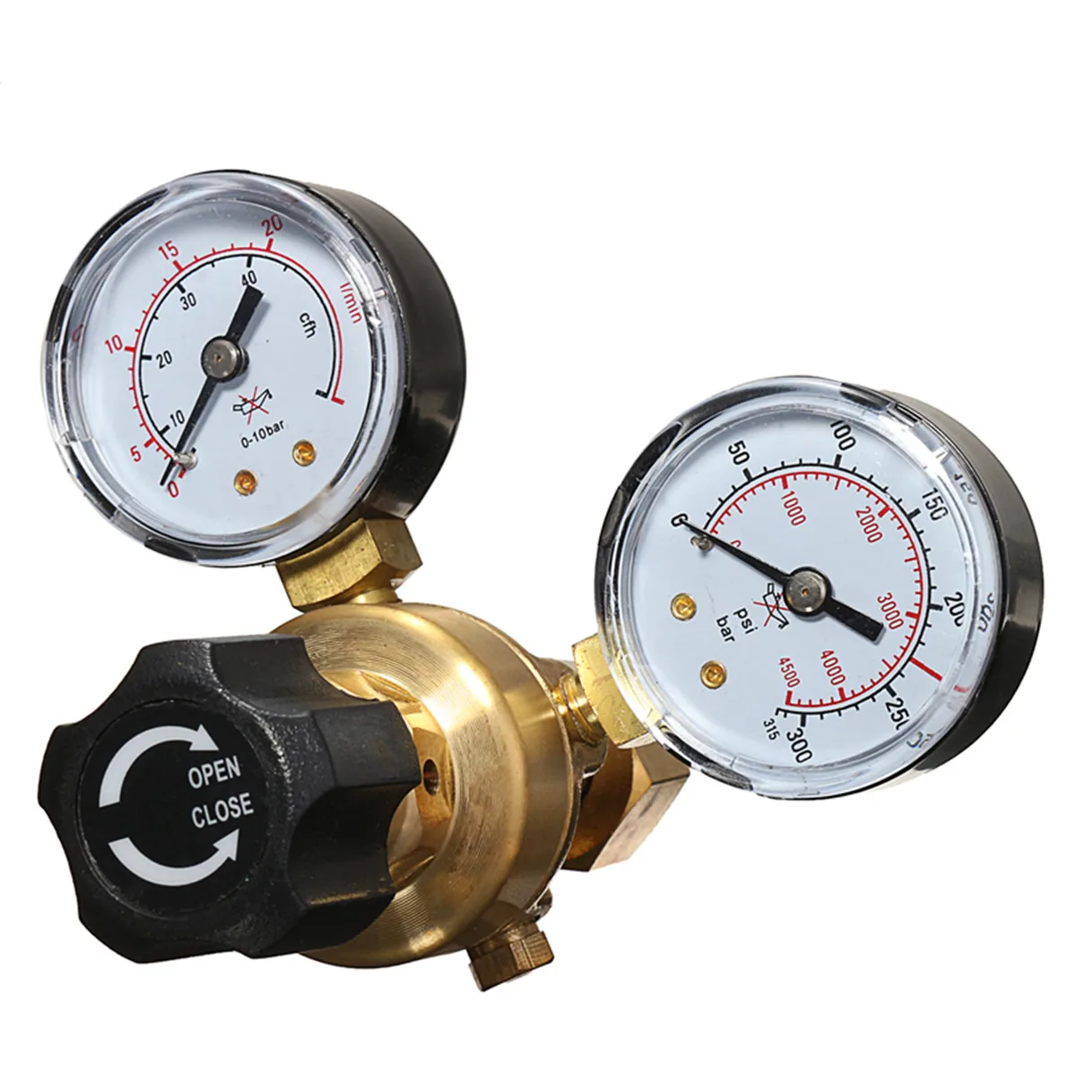 New Pressure Regulator Reducer Argon CO2 Welding Twin Gauge Gas Bottle MIG TIG Welding Flow Meter Control Valve  1/4 Thread
