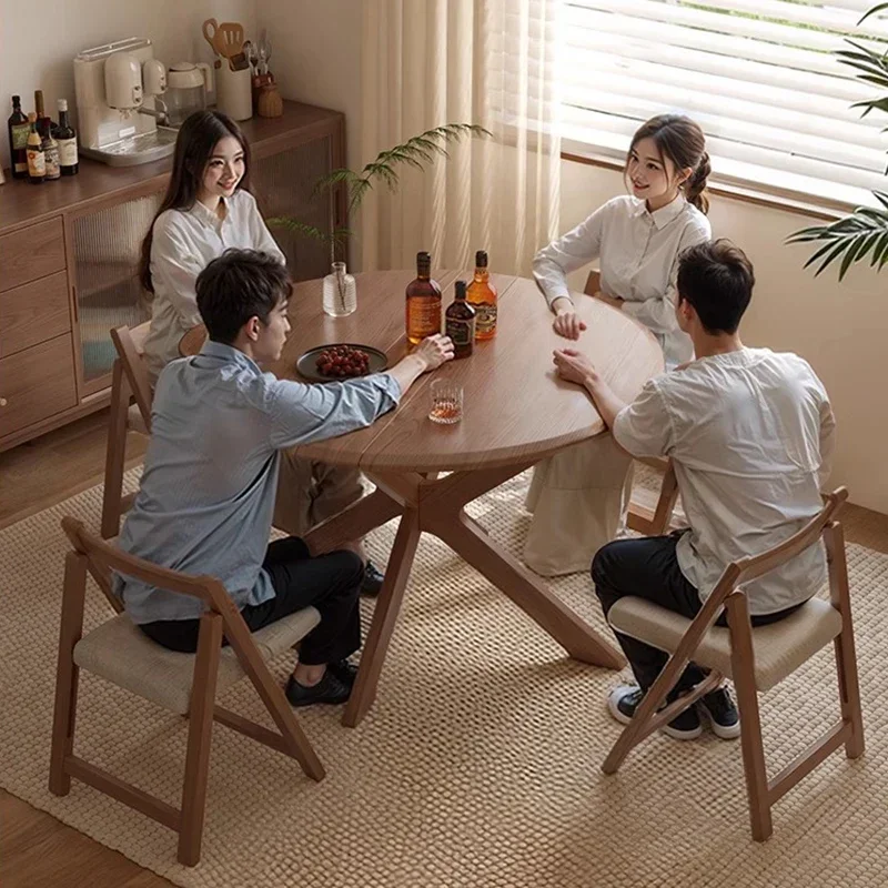 

Round Salon Dining Table Nordic Balcony Luxury Living Room Designer Dining Table Lounge Garden Mesas De Jantar Home Furniture