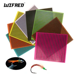Wifreo 2Sheet Fly Tying Synthetic Peacock Body Quills 1.5mm Wide Body Wrap Poly Quill Sheet Quilled Nymph Bug Fly Tying Material