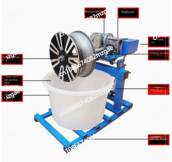 1500W Wheel hub polishing machine Aluminum alloy wheel rim rust removal grinding machine Bright grinding electric
