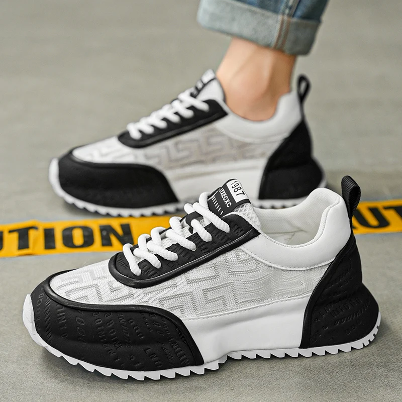 

Массивные кроссовки, мужская дизайнерская спортивная обувь, модная дышащая сетчатая обувь на платформе с увеличенной внутренней стороны, повседневная дышащая кожа