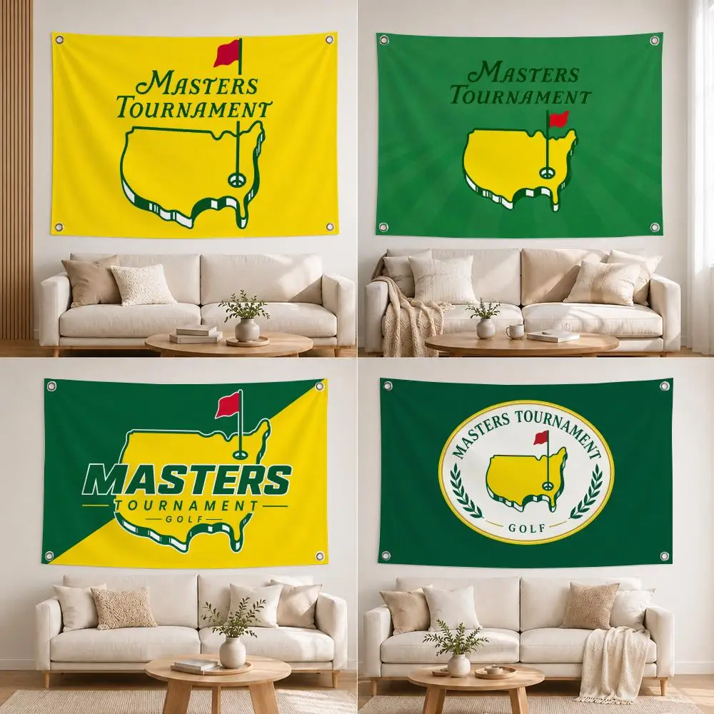 Golf Tournament Masters Flags Home Yard Garden Wall Hanging Flag Indoor Outdoor Banner Decor for Patio Backdrop Art