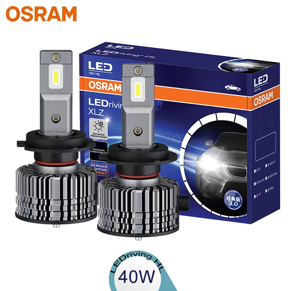 

OSRAM LED H7 XLZ CLASSIC 3.0 Original Car Headlight 40W Bright 6000K Cool White LED Canbus Upgarde Lamps J5210CW,1 Pair