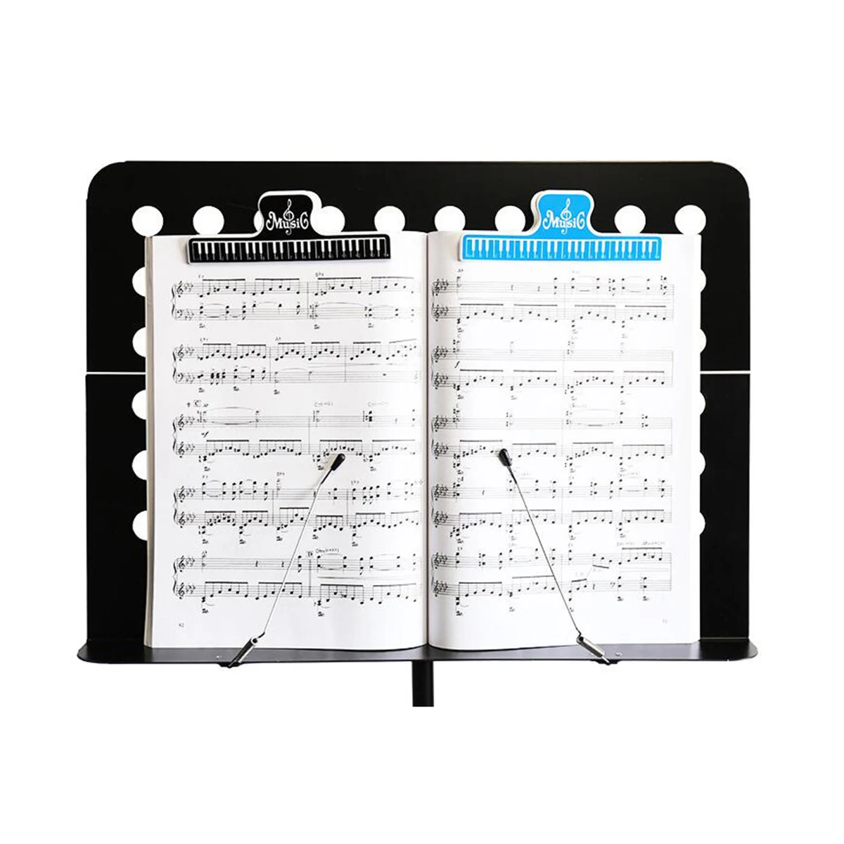

4 Pcs Piano Music Holder Music Book Clip Note Clip For Pianist Music Lover (Red + Golden + Blue, 1 Pcs Each)