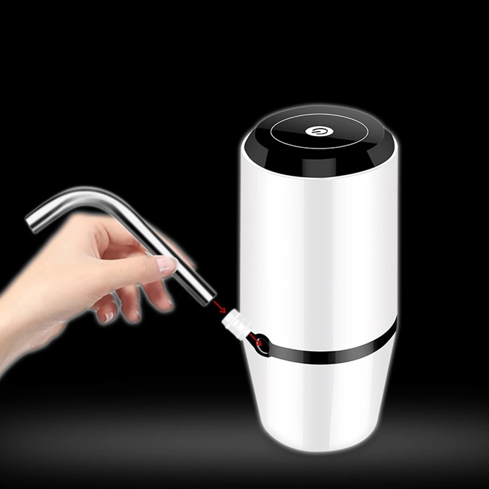 Электрический насос для воды, портативная помпа для бутылок с водой, USB-зарядка, автоматический диспенсер для питьевой воды, для галлонов (белый)