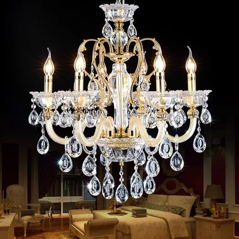 Duplex edifício villa lustre sala de estar lâmpada cristal edifício piso médio luz luxo simplicidade moderna