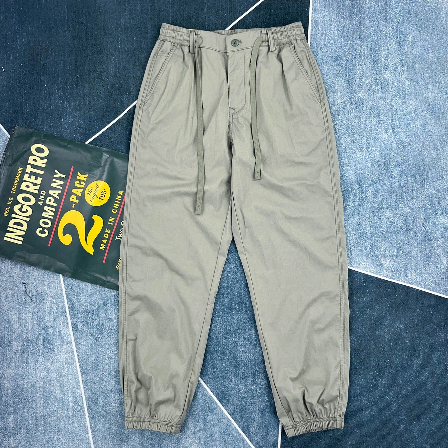 

Spring and summer lightweight quick-drying casual pants men's ankle-tie overalls trendy brand versatile sweatpants