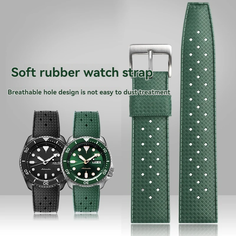 حزام ساعة سيليكون ناعم جيد التهوية ، تحرير سريع ، سوار ساعة مطاطي ، 20 ، 22 ، أورس سايكو ، تودور ، أوميجا ، روليكس
