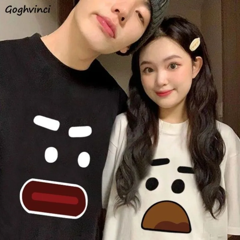 

T-Shirts Women Korean Fashion Design Unique All-match Loose Fit Couple Summer Casual Ins Streetwear Harajuku Tops Popular Y2k