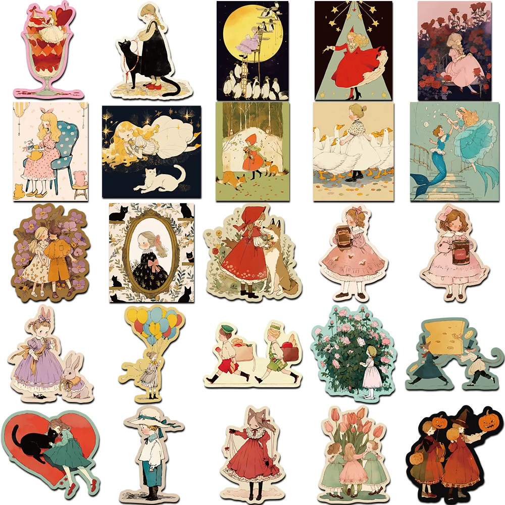 10/30/50Pcs Fairy tale cartoon characters and animals Stickers Decal Laptop Motorcycle Luggage Snowboard Fridge Car Stickers