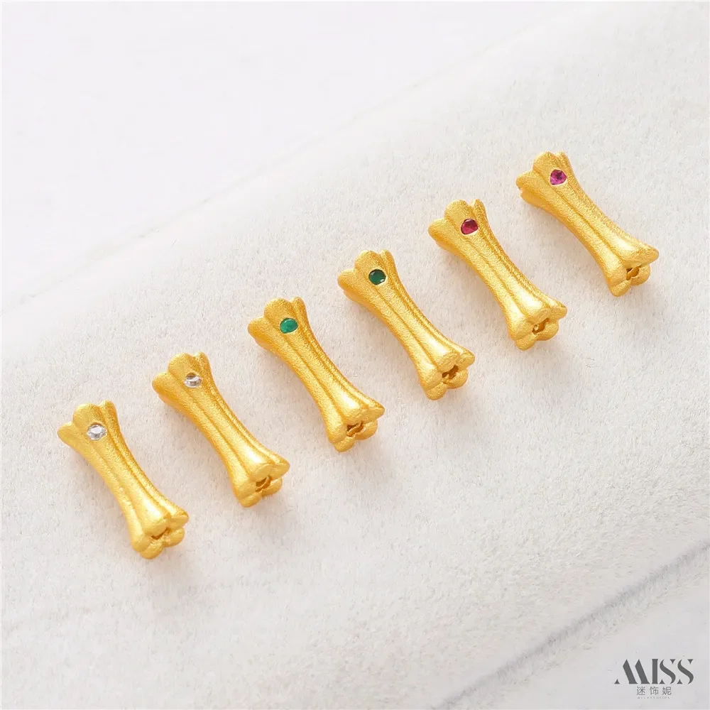 Sand Gold Bag Gold Color Diamond Bone Small Waist Partition Beads DIY Handmade Rope Bracelet Necklace Jewelry Accessories