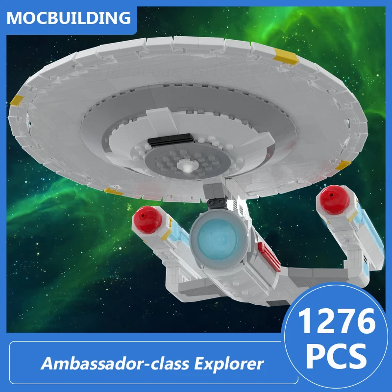 Ambassador-Class Explorer 1:1250 Scale Model Moc Building Blocks Space Diy Assemble Bricks Collection Display Toys Gifts 1276PCS