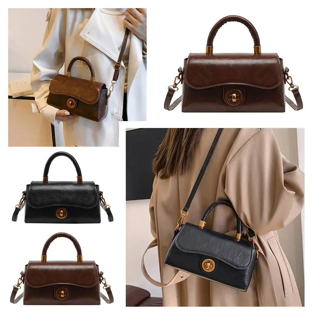 

Autumn Winter Women's Crossbody Bag Commuter Handbag Stylish Retro Small Square Bag Versatile Multi-Functional Single Shoulder S