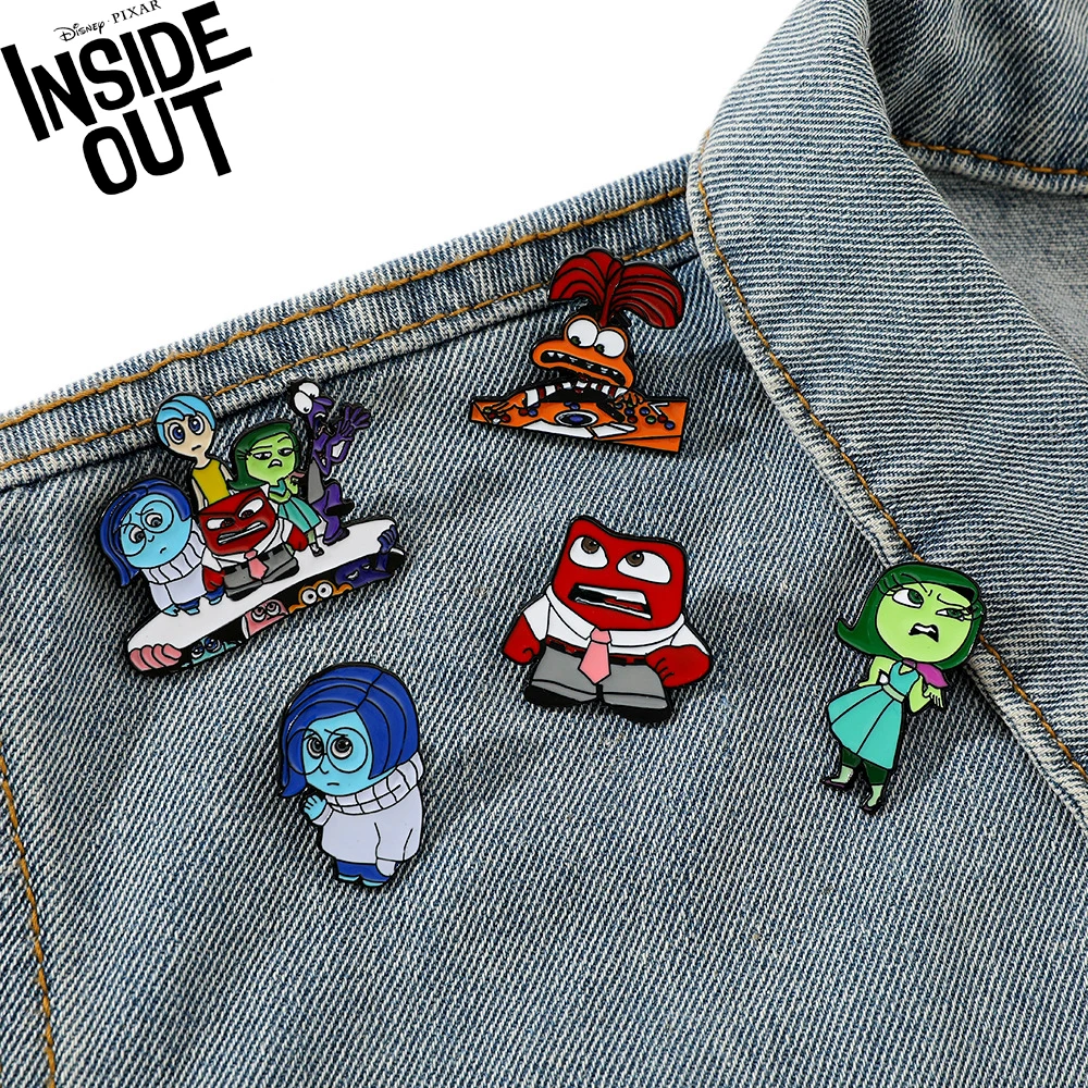 

Disney Inside Out 2 Brooch Cartoon Enamel Pins Fashion Brooches Denim Lapel Badges Kids Jewelry for Women Men Gifts Kawaii