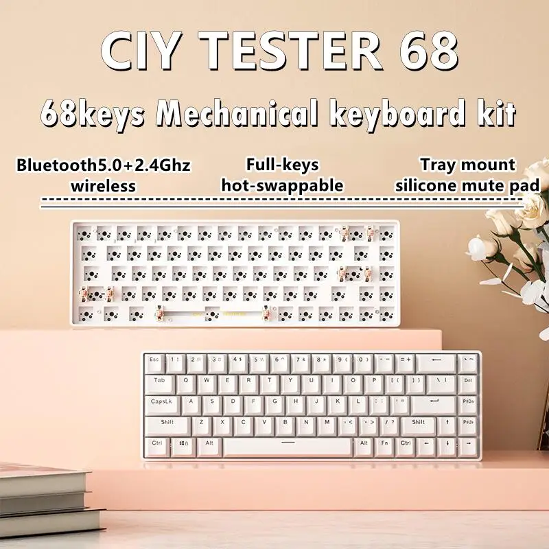 68キー メカニカル キーボード キット ホットスワップ 2.4G Bluetooth