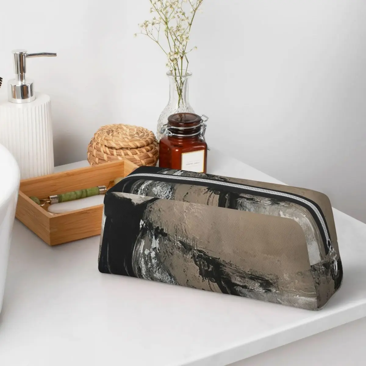 Neutral Abstract Pencil Cases for Students Gifts Pen Box Pencil Bag Pencil Pouch Pen Holder