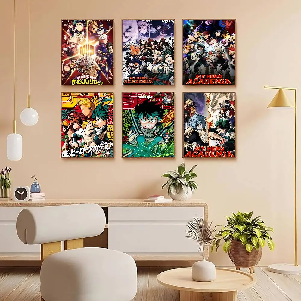 Impresiones artísticas de pared de Anime My Hero Academia, pintura en lienzo, póster, imagen para oficina, sala de estar, decoración del hogar