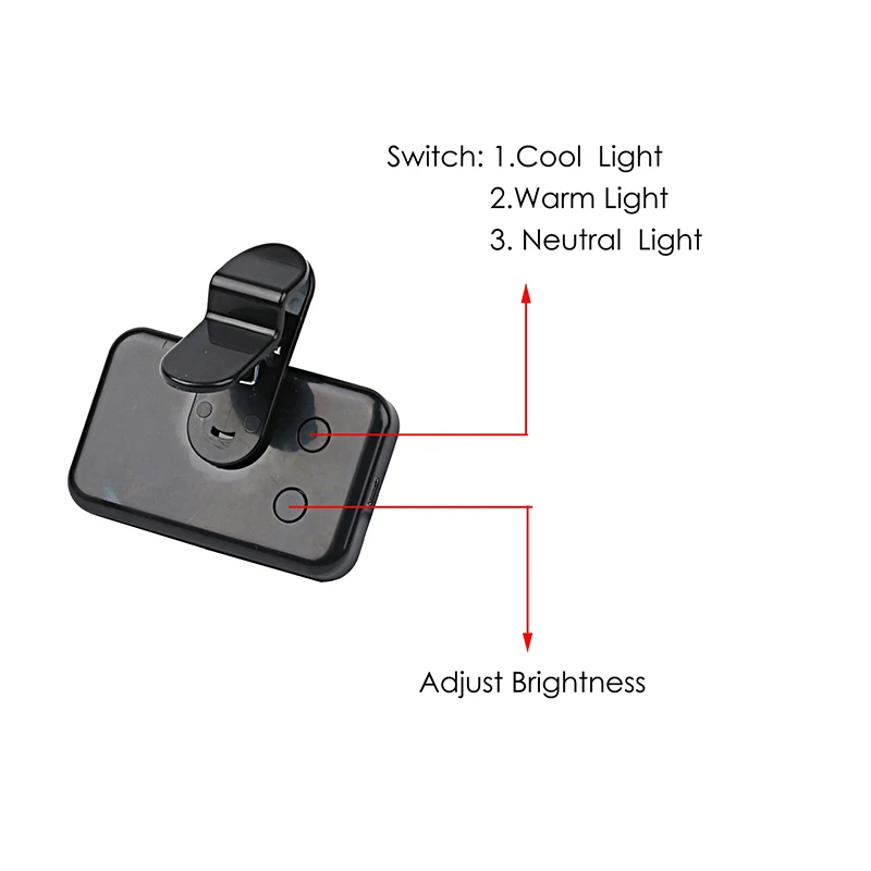 Adjustable 3 Modes Portable Mini Selfie Fill Light Rechargeable Brightness Clip On For Mobile Phone Computer Fill Light