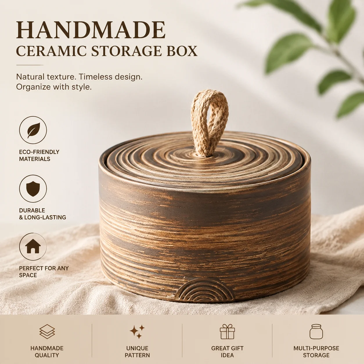 Modern Ceramic Storage Jar Tea Box Home Candy Coffee Can Food Container Countertop Ornaments Sealed Storage Jar Home Decoration